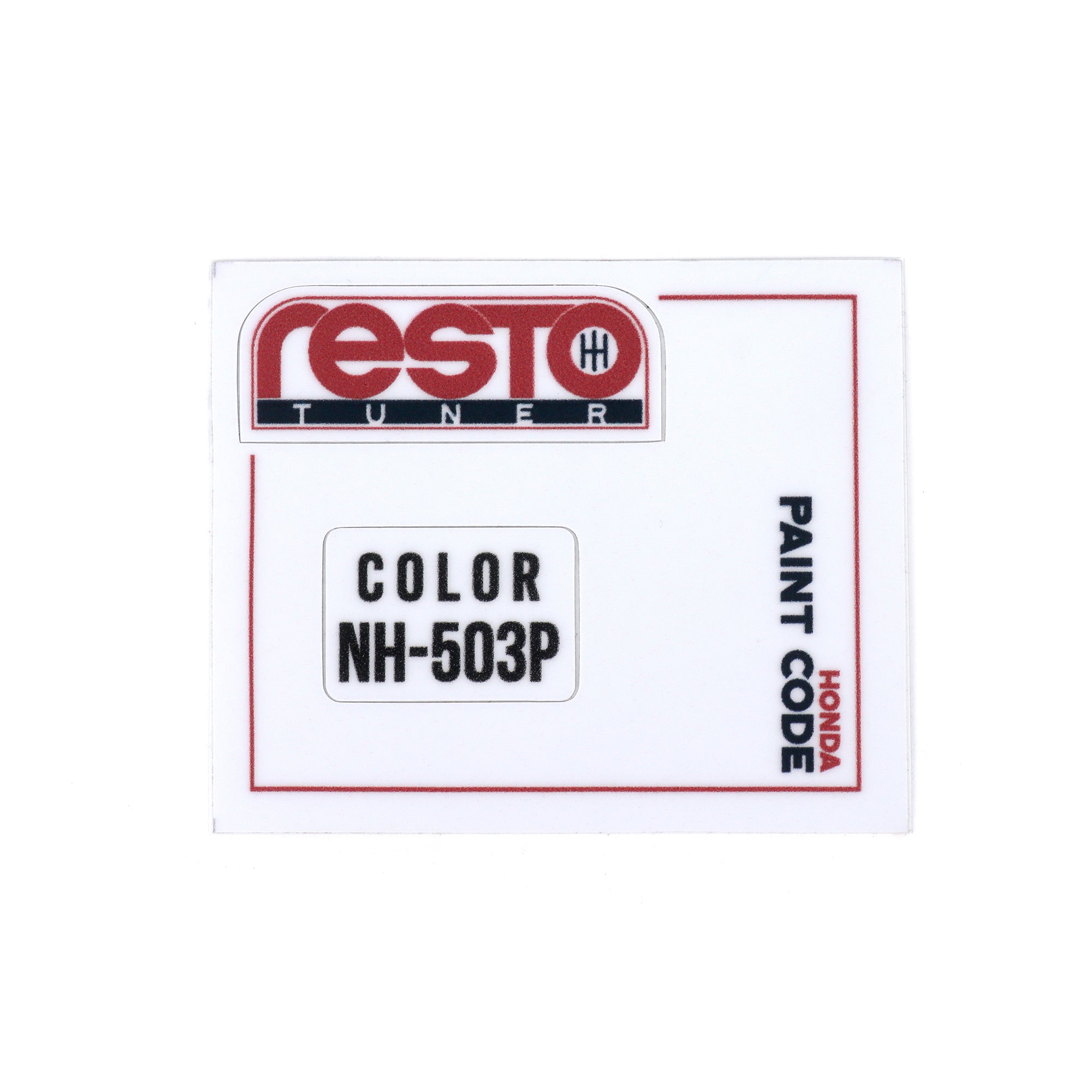 RestoTuner Honda Paint Code Replacement Decals