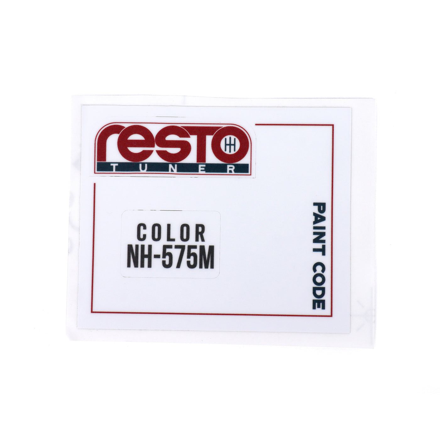 RestoTuner Honda Paint Code Replacement Decals