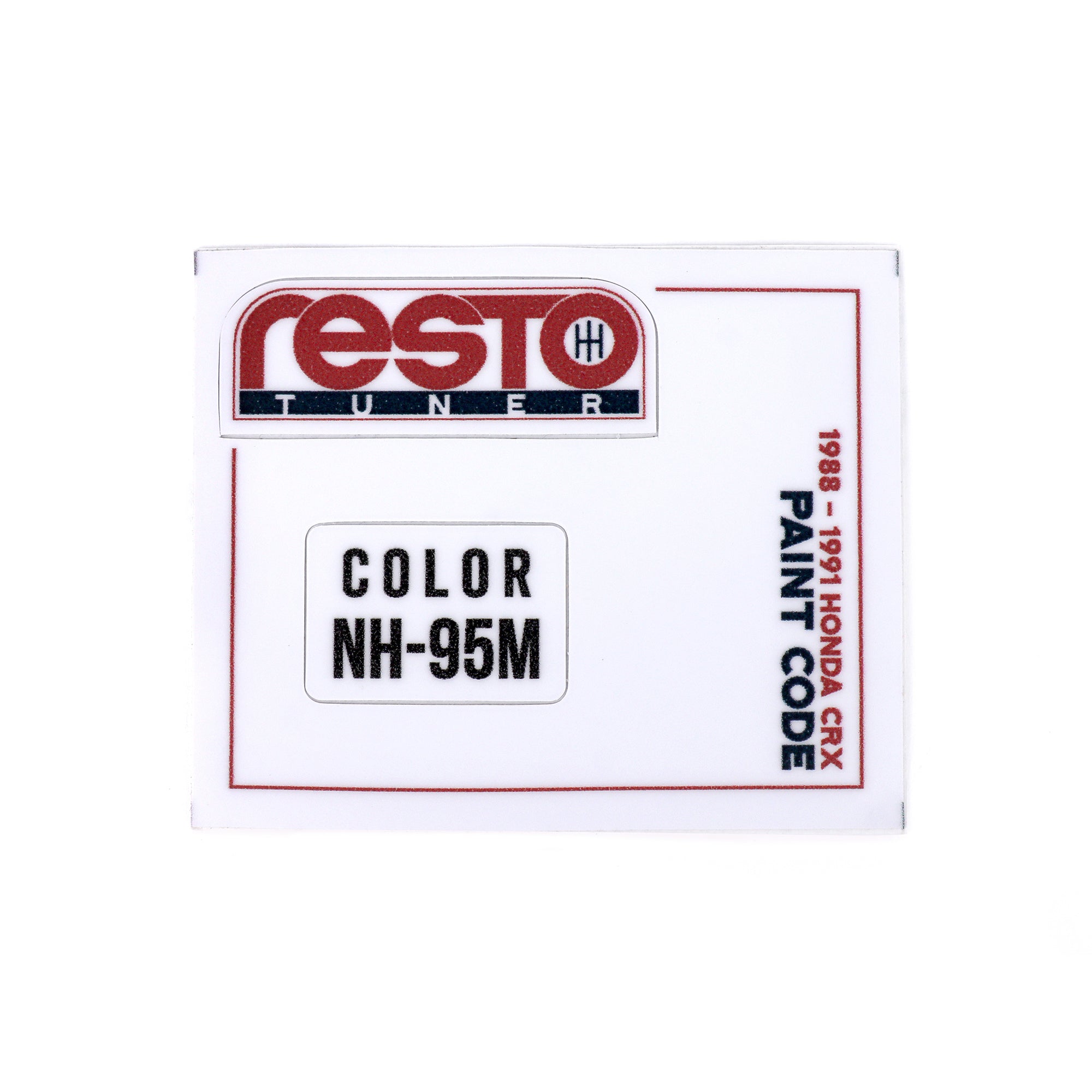 RestoTuner Honda Paint Code Replacement Decals