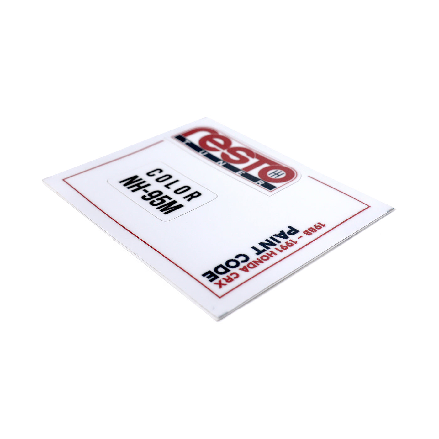 RestoTuner Honda Paint Code Replacement Decals