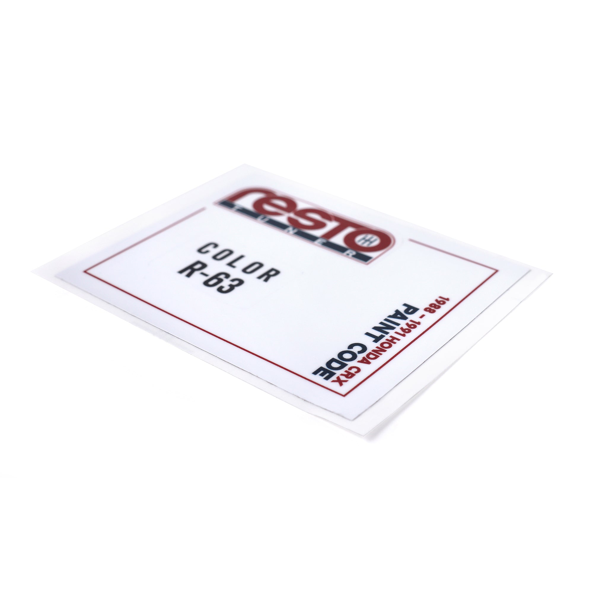 RestoTuner Honda Paint Code Replacement Decals