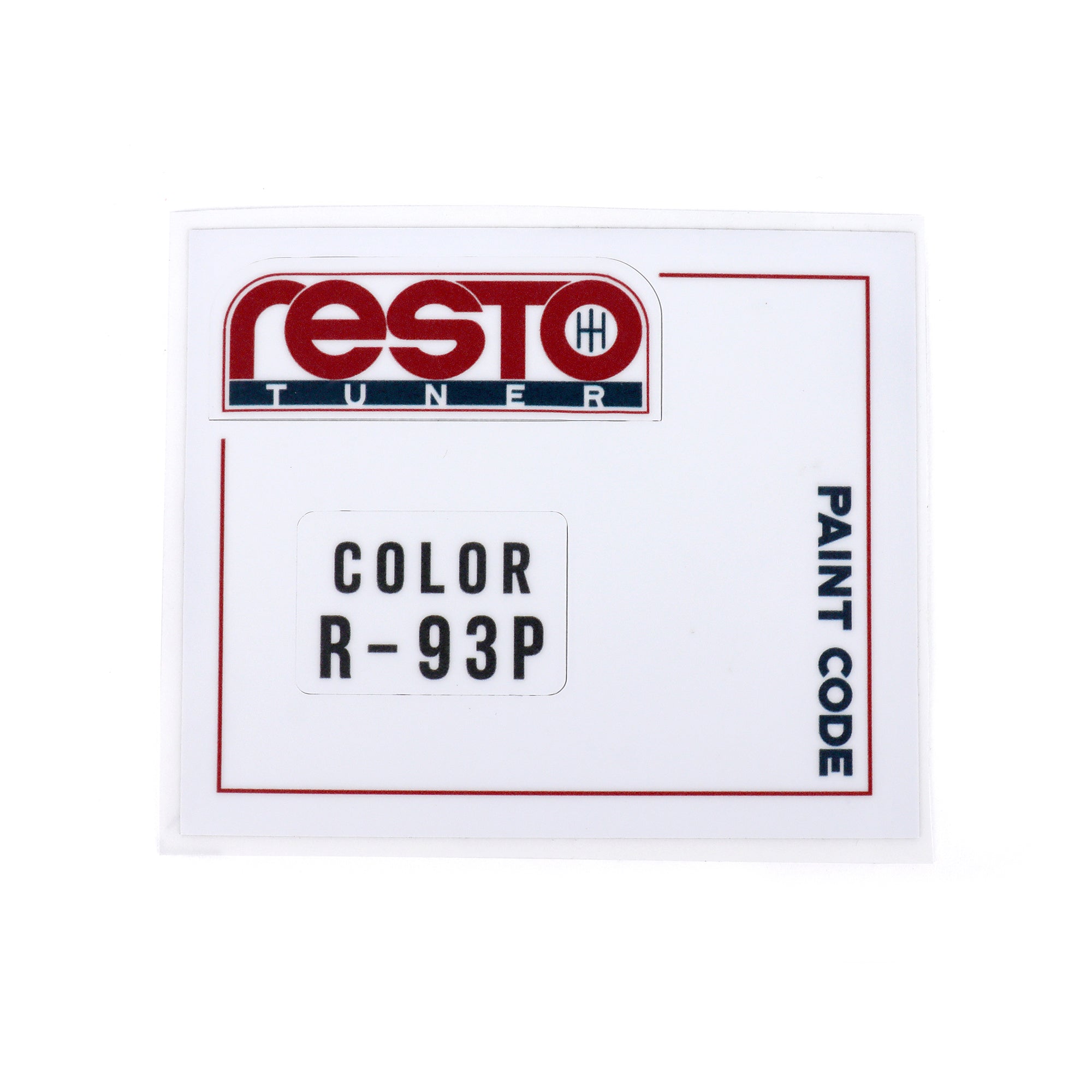 RestoTuner Honda Paint Code Replacement Decals