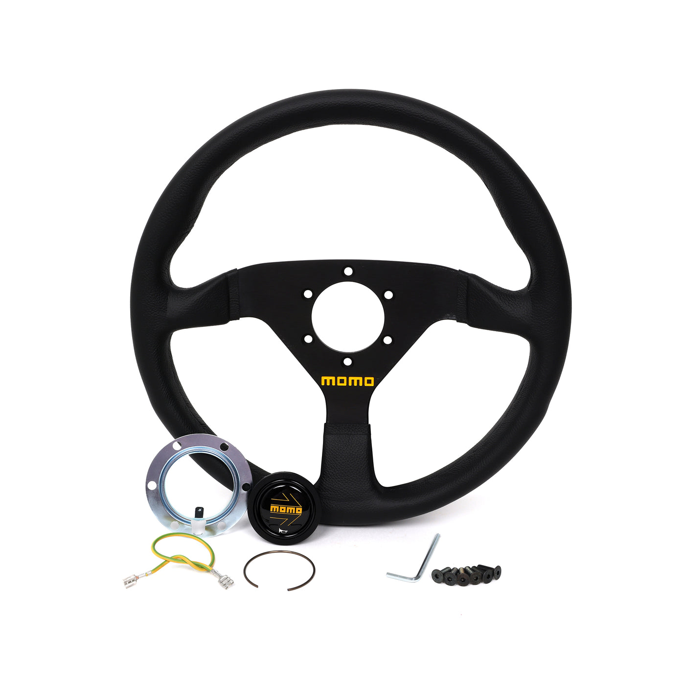 Momo MOD78 Leather Steering Wheel 320 mm - Black/Black Spokes